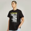 Trappor Grafisk Lös T-shirt
