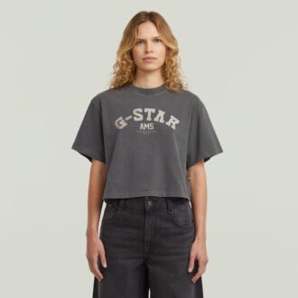 Tvättad boxig t-shirt