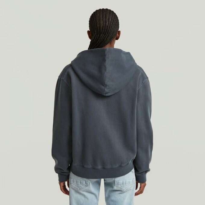 Tvättad Hoodie med Dragkedja och Avslappnad Tröja Tvättad Hoodie med Dragkedja och Avslappnad Tröja