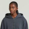 Tvättad Hoodie med Dragkedja och Avslappnad Tröja Tvättad Hoodie med Dragkedja och Avslappnad Tröja