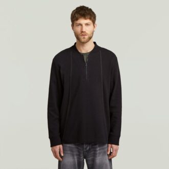 Tweeter A-linjeformad t-shirt med halv dragkedja