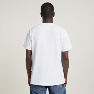 Unisex jeans-t-shirt med tecknad lös passform