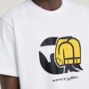 Unisex jeans-t-shirt med tecknad lös passform Unisex jeans-t-shirt med tecknad lös passform