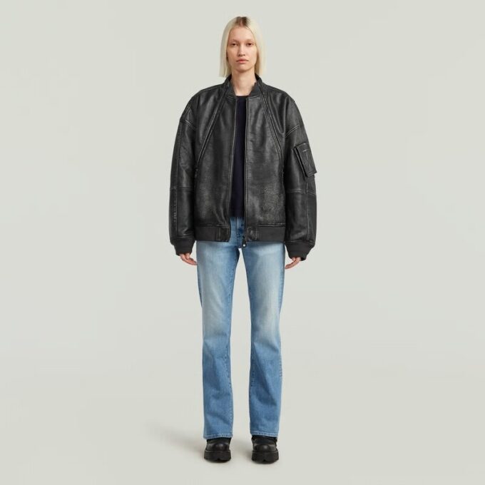 Unisex lädermakroballongbomber Unisex lädermakroballongbomber