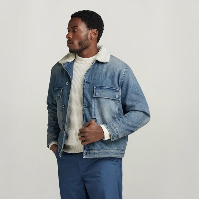 Utility Sherpajacka med Flikfickor Utility Sherpajacka med Flikfickor
