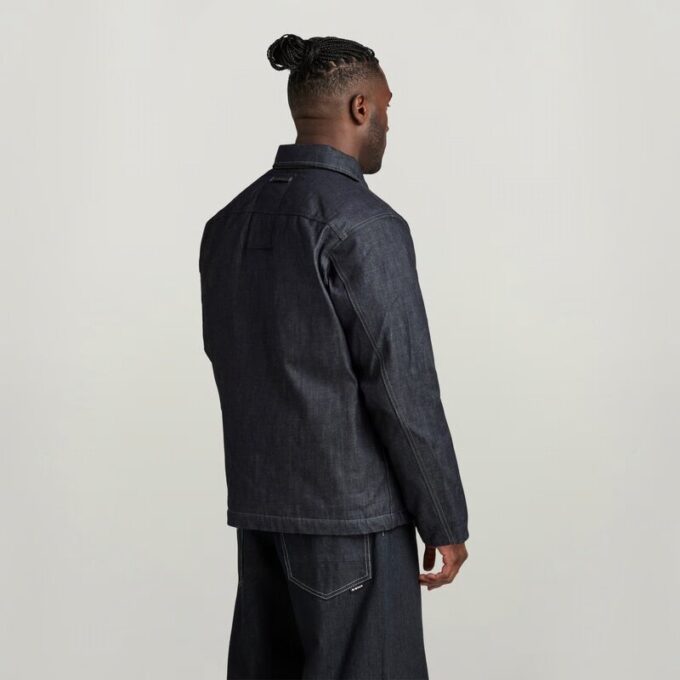 Vadderad denimjacka med däck Vadderad denimjacka med däck