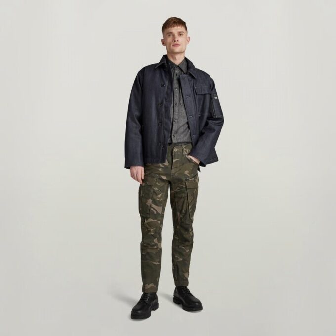 Vadderad denimjacka med däck Vadderad denimjacka med däck