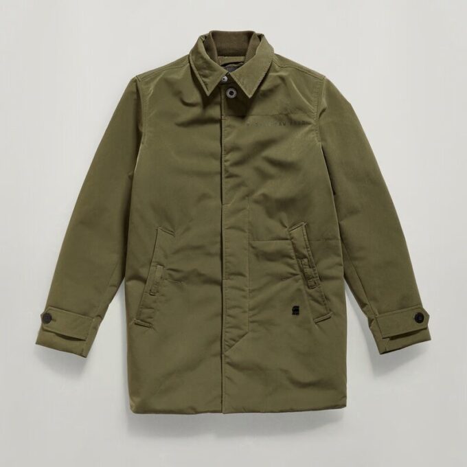 Vadderad trenchcoat med verktygsmaterial Vadderad trenchcoat med verktygsmaterial
