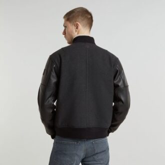 Varsity ullläderjacka