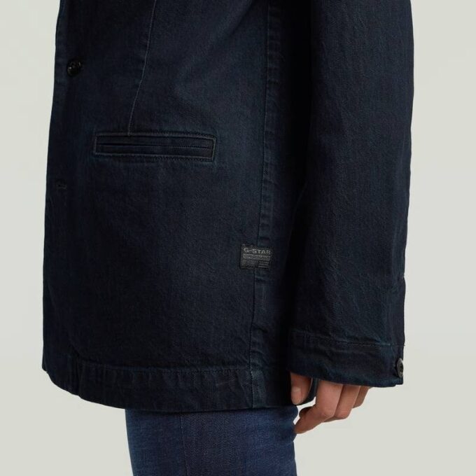 Överdimensionerad denimkavaj