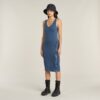 Överfärgad asymmetrisk klänning med dragkedja Överfärgad asymmetrisk klänning med dragkedja