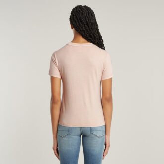Överfärgad t-shirt med sömmar framtill