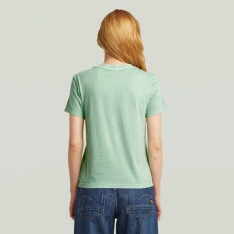 Överfärgad t-shirt med sömmar framtill