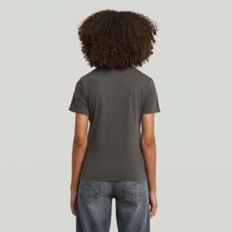 Överfärgad t-shirt med sömmar framtill