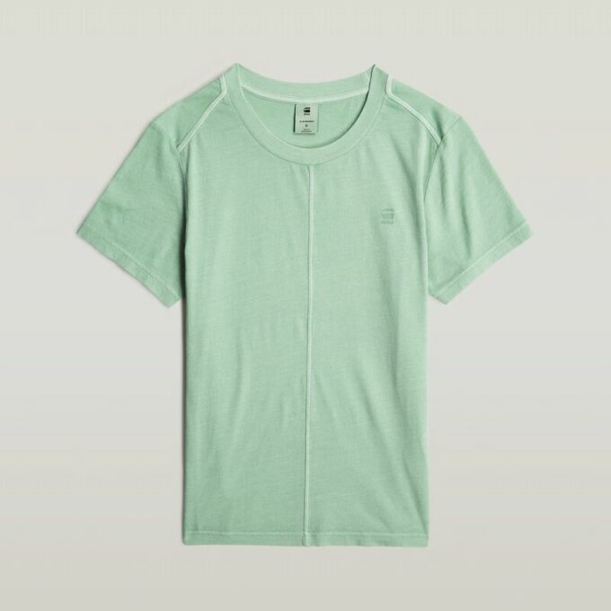 Överfärgad t-shirt med sömmar framtill Överfärgad t-shirt med sömmar framtill