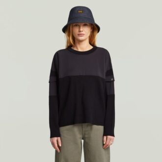 Vävd blandad ribbad stickning