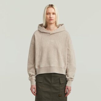 Washed A Line Script Hoodie