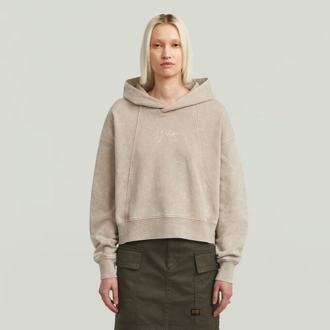 Washed A Line Script Hoodie Washed A Line Script Hoodie