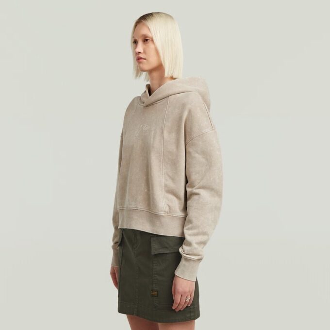 Washed A Line Script Hoodie Washed A Line Script Hoodie